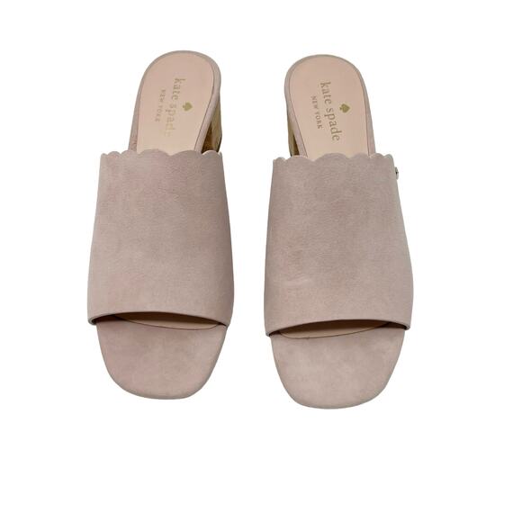 NWOB Kate Spade Dusty Rose Suede Heeled Block Sandal Size 8 - Picture 2 of 8